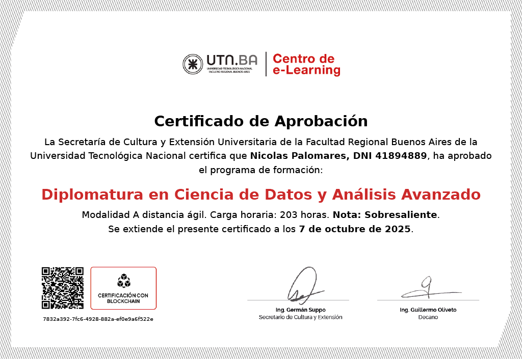 UTN.BA - Diplomatura en Ciencia de Datos y Análisis Avanzado